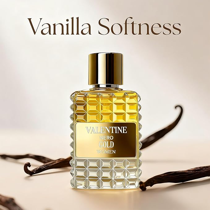 A CENTER Valentine Nero Gold Perfume for Women, Floral Notes Eau de Parfum Spray Casual Daily Cologne 3.4 Fluid Ounce/100Ml Women Fragrance Daytime & Casual Use, for all Skin Types