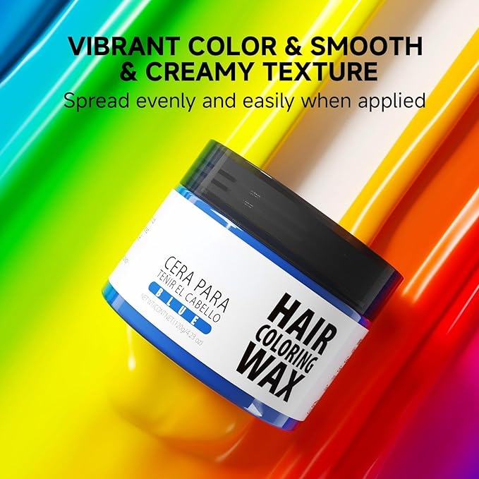 Gowwim Hair Wax Color, Temporary Hair Dye Color Wax Natural Hold & Non - Greasy for Women & Men 4.23 Oz Blue