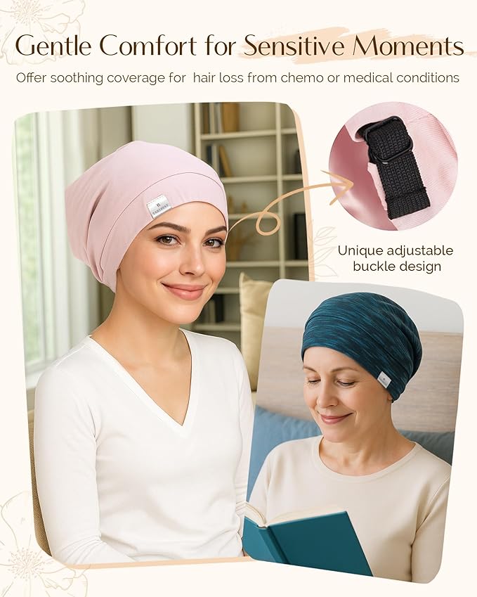 YANIBEST Silk Satin Bonnet Hair Wrap for Sleeping - Adjustable Stay on Silk Lined Slouchy Beanie Hat for Curly Hair and Braids
