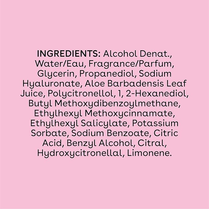 eos Cashmere Body Mist, Pomegranate Raspberry, Body Spray for Women, Hair Mist, Fruity, Moisturizing, Hyaluronic Acid, Glycerin, Vegan, Cruelty-free, 6 fl oz