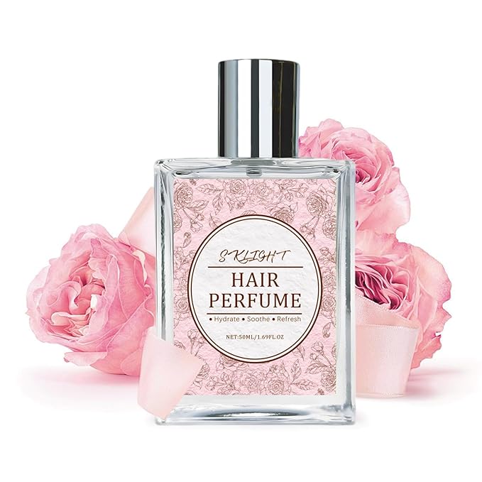 Hair Perfume for Women - Long-Lasting Scent, Frizz Control & Odor-Eliminating Formula, Pheromone-Infused, Hair & Body Fragrance Mist, Perfume Oil Nourishes & Hydrates, Fresh Romantic Rose Scent