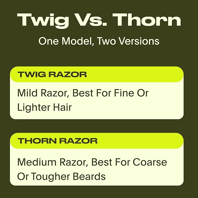 Leaf Thorn Razor by Leaf Shave, All-Metal Single Blade Razor for Men and Women, Fixed Head with Magnetic Load Assist, Includes 5 Stainless Steel Blades - Face Shaving and Coarser Hair - Black