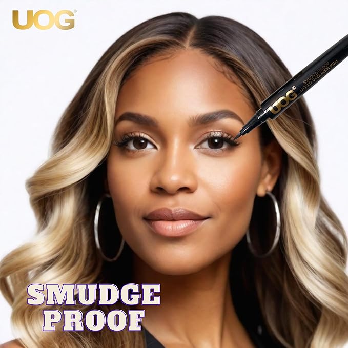 UOG (United One Liquid Eyeliner pen – Waterproof, Smudge-Proof & Long-Lasting (Up to 72 Hours), Quick-Dry. No Skip, Transfer-Resistant & Allergy-Free for Sensitive Eyes,Matte Finish.