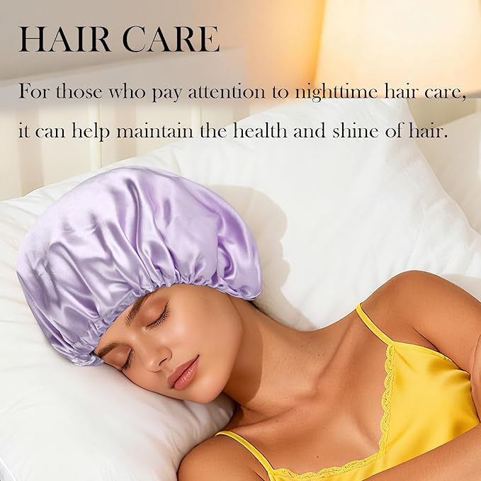 Satin Bonnet Double Layer Silk Bonnet for Sleeping Women Hair Care for Natural Curly
