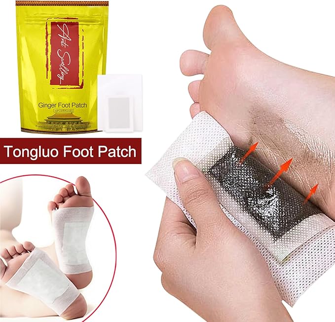 Rosarden Ginger Foot Pads, 10pcs, Detoxifying Foot Care Patches for Unisex, All Skin Types, Targets Feet