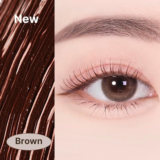 HEIMISH Dailism Smudge Stop Mascara, Curling & Lengthening, Long-lasting, Smudge-proof, Washable Cleansing Korean Mascara, 0.32oz/9g - Brown Curling