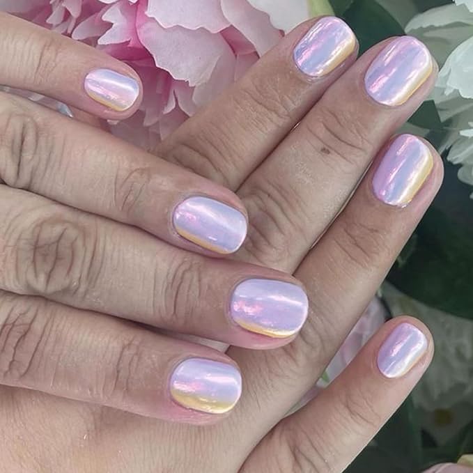 GLAMERMAID Light Green Extra Short Press on Nails, Grass Fake Nails Short Squoval, Glazed Handmade Soft Jelly Gel Square Glue on Nails, Pure Green Acrylic False Nails, Glossy Round Fake Nail for Women