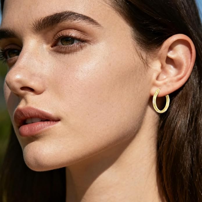 14K Gold Hoop Earrings 14K Gold Earrings for Women 20/25/30/35 Gold Hoop Earrings Jewelry