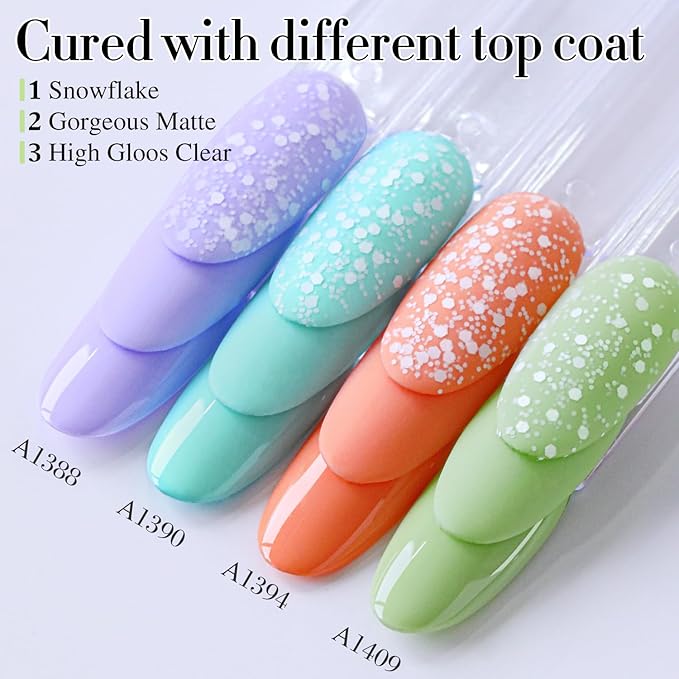 Double Rhythm 15ML Gel Nail Polish Pure Sheer Same Color Same Bottle Soak Off Gel Polish Art Manicure Salon DIY at Home for Women (Green-A1409)