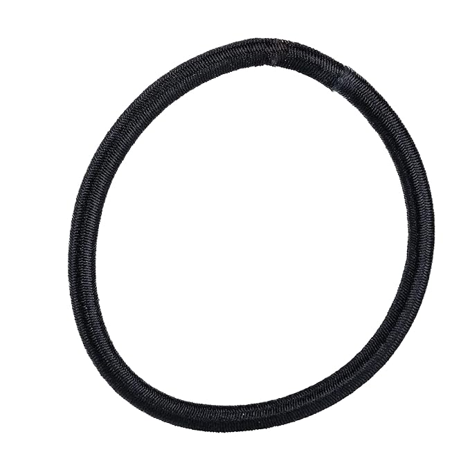 Amazon Basics No Damage Hair Elastics/Hair Ties - No Breakage, No Pain, No Pull, and No metal parts. Tangle-Free Hold for all hair types. Black, 32 Count, Ponytail Holders For All Hair Types.