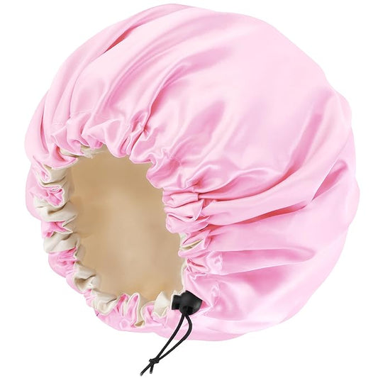 Satin Silk Bonnet For Curly Hair Bonnet Braid Bonnet For Sleeping Bonnets For Women Large Double-layer Adjustable