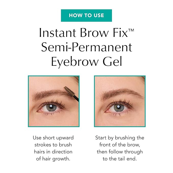 Thrive Causemetics Instant Brow Fix Semi-Permanent Eyebrow Gel, Waterproof Tinted Eye Brow Gel with Vitamin B5, Smudge-Proof, Long Lasting Definition, Vegan & Cruelty Free, Serena (Deep Brown)