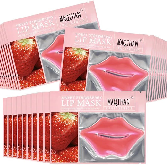 MAQIHAN 30PCS Moisturizing Lip Mask - Pink Lip Patches for Spa Daily Labial Masks Skincare Hydrating to Reduce Wrinkles Dryness Anti-wrinkle Lightens