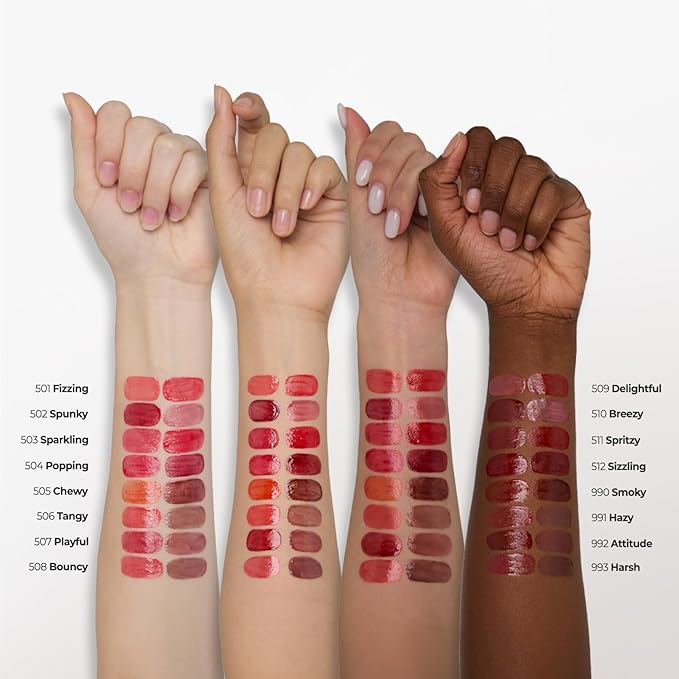 Laka Popping Balloon Lip Stain, 4.5g/0.15oz, Glossy Plumping Lip Tint, Moisturizing, Non-Sticky Texture for All-Day Hydration, Vegan, K-Beauty (#505 Chewy)