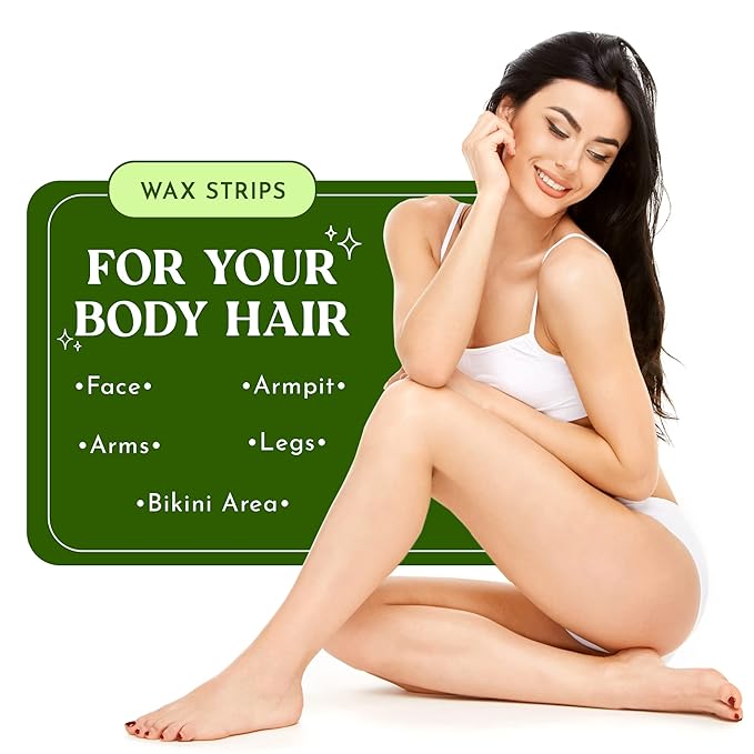 MOOM Hair Removal Wax Strips, 48 Count - Reusable & Washable Polycotton Strips for Maximum Hair Removal, Perfect for Bikini Zone, Leg, Eyebrows, Body & Face - Unisex Use