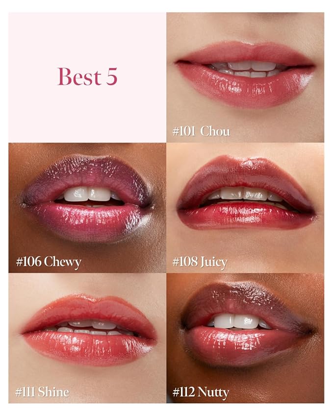 Glow Lock Jelly Tint 106 Chewy, Hydrating Water Glow Lip Stain, Non-Sticky Juicy Gloss, Long Lasting Glass Shine & Dewy Finish, Lightweight Moisturizing Lip Care, Korean Makeup