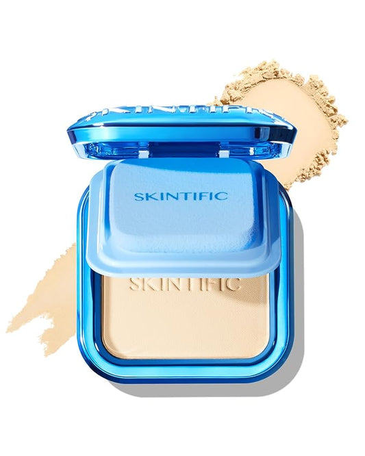 Ultra Cover Powder Foundation, Full Coverage Matte Finish, One-Swipe Flawless Pressed Powder with Oil Control, Lightweight & Long-Lasting, Pore-Blurring for Oily Skin (01 Vanilla)