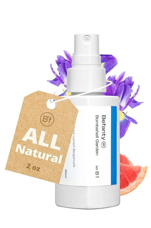 Befanty Natural Spray Deodorant for Women & Men, Aluminum-Free, 24 Hours Odor Protection, Long-Lasting Fragrance Body Mist, Travel Size, Suitable for Sensitive Skin – Bombshell Garden, 2.0 fl oz