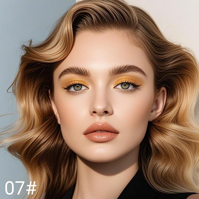 Erinde Waterproof Cream Eyeshadow Stick, Mustard Yellow Matte Eye Shadow Sticks, Cream to Powder Eyeshadow Crayon, Buildable & Blendable Long-Lasting Eye Shadow Stick, Vegan & Cruelty-Free, 07