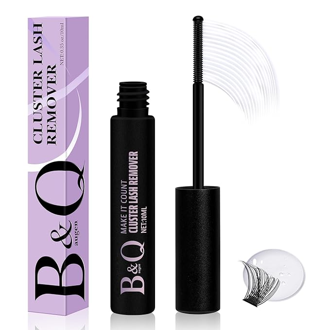 B&Qaugen B&Q Lash Remover for Lash Clusters 10 ML Lash Cluster Remover Cluster Lash Remover Cluster Lash Bond Remover Lash Adhesive Remover Lash Glue Remover Lash Bond and Seal Remover（Remover-10ML）