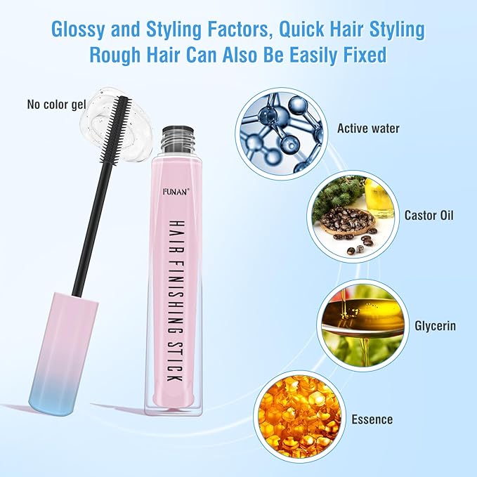 SUOFEIYA Hair Finishing Stick, Flyaway Feel Stick Hair, Small Broken Hairs Finishing Cream, Non-Greasy and Non-Sticky (1 Pack)