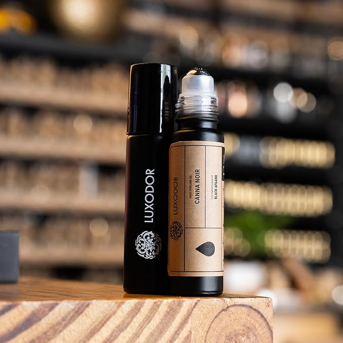 Luxodor Canna Noir, Impression of Black Afgano, Unisex Perfume Oil, Alcohol Free, Fragrance Oil for Body, 10ml Roll On