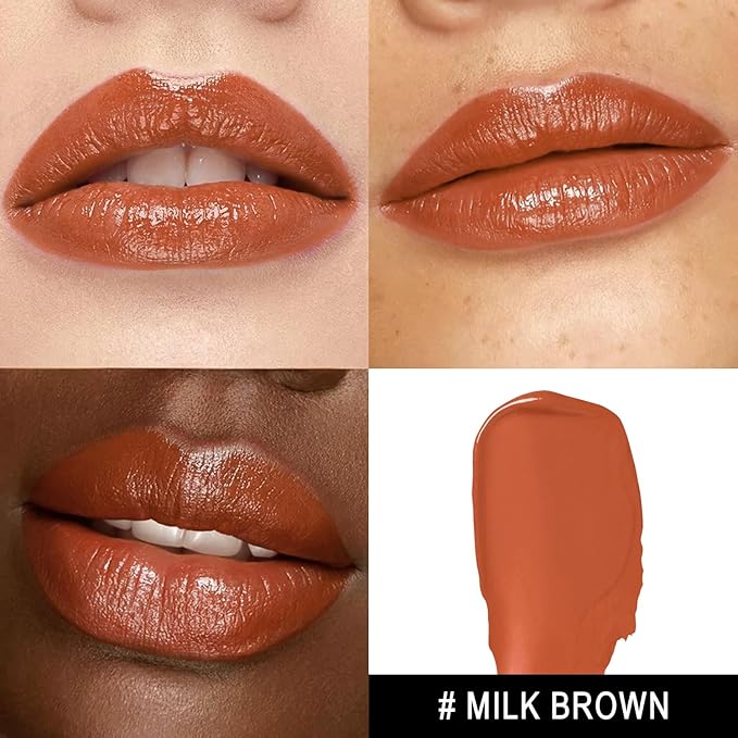MAKI YIKA 3Pc Moisture Lipsticks for Women Brown Nude Pink Lipstick Hydrate Tinted Lip Balm for Dry Cracked Lips Glossy Lip Color, MA55/58/62