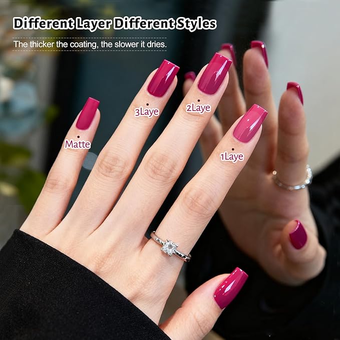 OpenLive 12 PCS Nail Polish Set 10 Color With 2PCS Base and Top Coat Quick Drying Fall Nude Brown White Red Color Holiday Gift for Her