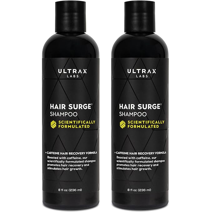 Ultrax Labs Hair Growth Shampoo for Thinning Hair and Hair Loss Shampoo for Women and Men, Hair Surge 8oz. | 2 Pack