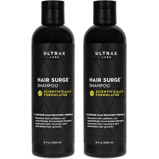 Ultrax Labs Hair Growth Shampoo for Thinning Hair and Hair Loss Shampoo for Women and Men, Hair Surge 8oz. | 2 Pack