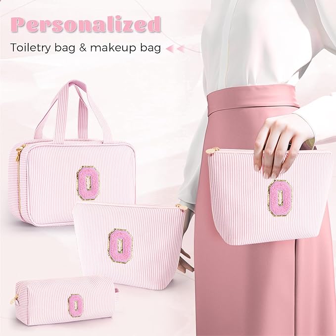 Mothers Day Gifts for Mom - Small Toiletry Makeup Bag Pouch for Sister Friend Female Her Mom | Birthday Gifts for Women Mom In Law | Makeup Bag Set Cosmetic Bag - Pink O