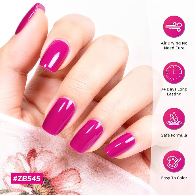 OpenLive 10ml Red Nail Polish Set 6 Colors Rose Red All Seasons Neutral Color Fast Dry Nail Polish Set for Women Salon DIY Nail Art