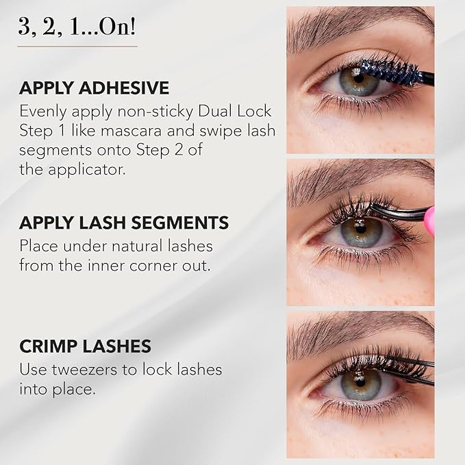 Pro Lash SoftWear Mini Lash Clusters Kit - Seamless, Lightweight Lashes - 7-Day Cluster Eyelash Extensions - False Eyelashes Plus Adhesive and Tweezers - Classic Luxe Wispy No. 15 Black
