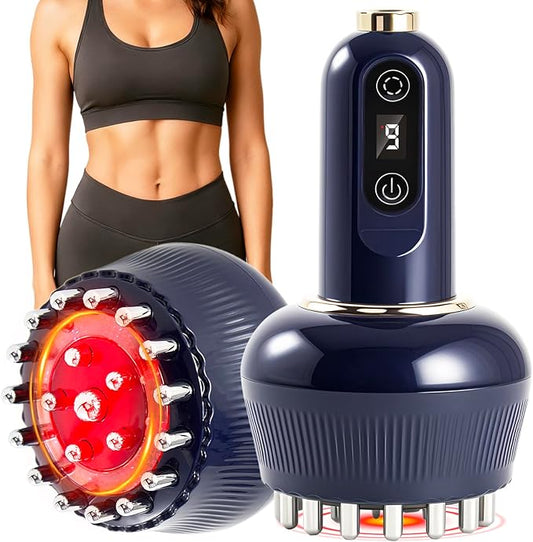 Paiaito Lymphatic Drainage Massager & Anti Cellulite Massage Tool, Helps Reduce Stretch Marks & Cellulite, for Legs, Arms & Belly, Body Sculpting Machine with Microcurrent, Light, Heat & Vibration