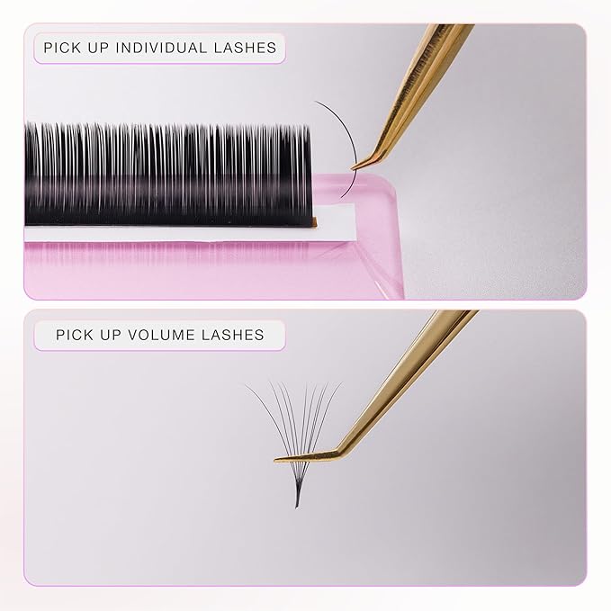 Curacoro Lash Tweezer - Professional & Precision Fiber Tip Grip Lash Tweezers for Eyelash Extensions, Multi Shapes & Purposes Tweezers for Volume, Isolation & Classic Lashes (Galaxy, Only Fans)