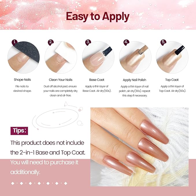 OpenLive 10ml Glitter Nail Polish Set 6 Colors Glitter Red Pink White Nail Polish Set for Nail Art