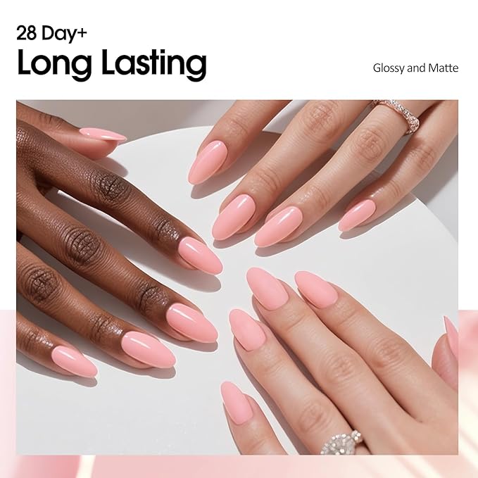 VENALISA Baby Pink Gel Nail Polish, 1 Pcs Light Pink Gel Polish Pastel Soft Color High Gloss Soak Off U V Nail Manicure Salon and DIY at Home Gifts for Women