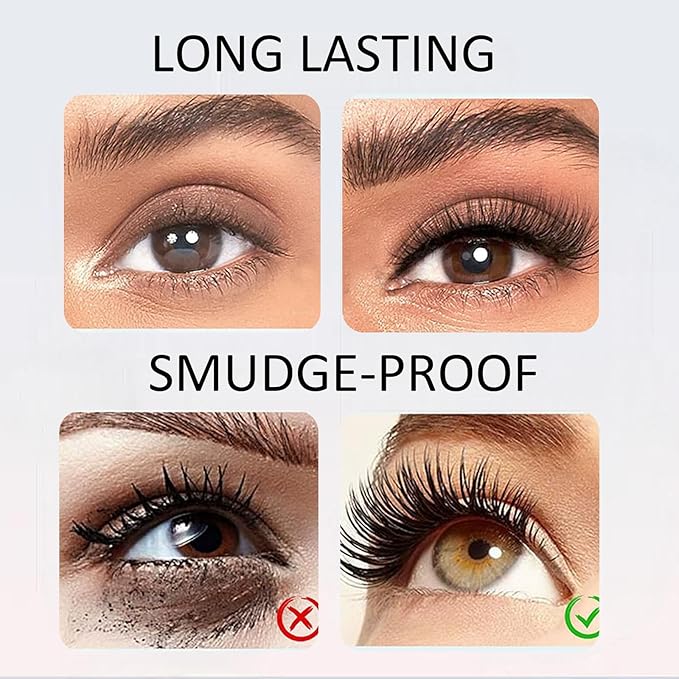 Eyelash Primer,Tubular Eyelash Primer,Waterprooflong Curling Mascara, Natural and Non-Smudged, Hydrofix Fiber Mascara, Iron Wand Mascara, Waterproof Quick Drying, Smooth and Long-Lasting, Black (1)