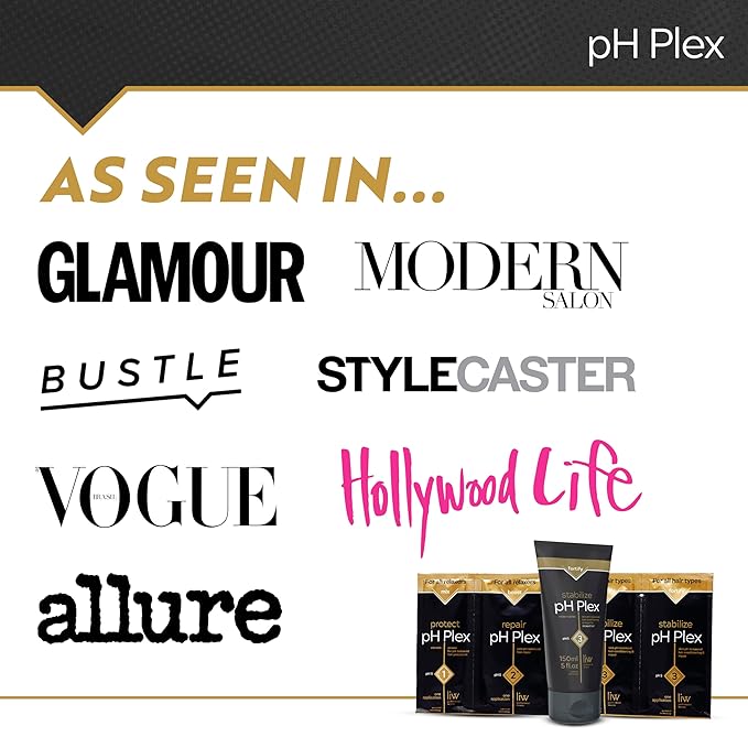 pH Plex Stabilizing Nourishing Mask - Fortifies Relaxed Hair Between Treatments - Salon Quality Results - 1 Double Sachet
