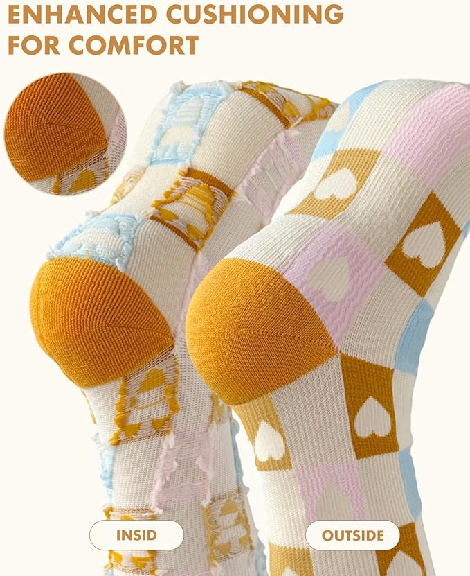 Lalapapa Cute Compression Socks for Women - 3 Pairs 20-30 mmHg Graduated Support Lightweight for Daily Wear Travel Nurse