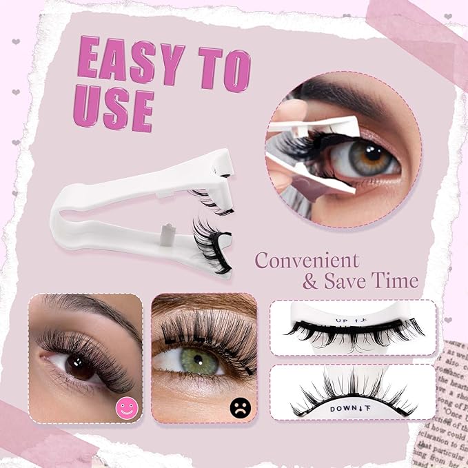 FADLASH Magnetic Eyelashes Natural Look Reusable Magnetic Lashes with Applicator No Glue Needed Easy to Wear 1 Pair