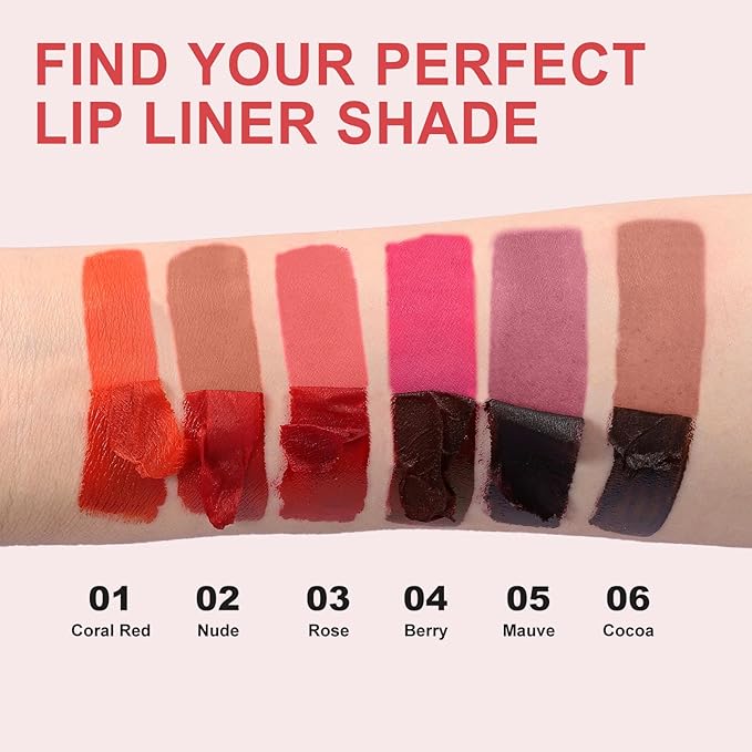 Lip Stain Peel Off - Long Wear Tattoo Lip Liner, Waterproof & Transfer-proof Peel Off Lip Stain with Matte Finish, Lip Tint For All Skin Types (Red, 1 Count(Pack of 1))