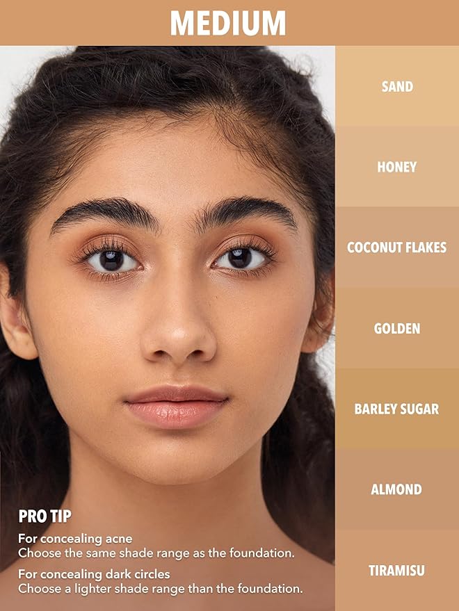 SHEGLAM 12HR Full Coverage Concealer Matte Finish Concealer Stick for Under Eye and Dark Circles - Honey