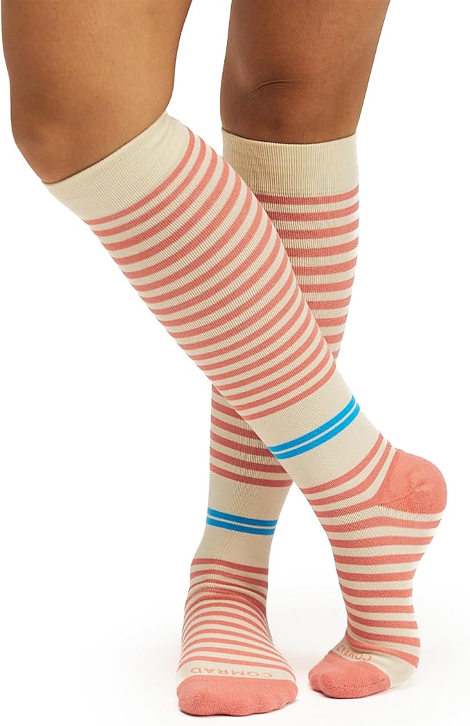 Comrad CloudCotton Knee High Socks - 15-20mmHg Graduated Compression Socks - Combed Cotton Support Socks