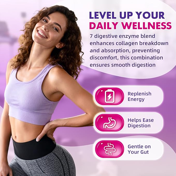 Collagen Gummies for Women & Men Sugar-Free, Hydrolyzed Collagen Peptides with Antioxidant Blend & Digestive Enzymes, Multi Collagen (Type I,II,III,V,X) for Skin Hair Nails, Raspberry Flavor, 60 Count