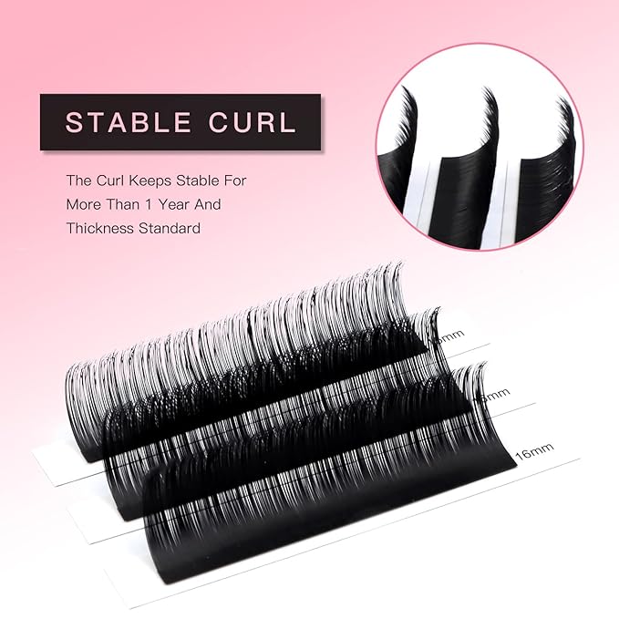 TDANCE Lash Extension Matte Black Eyelash Extension C CC D DD J B L Curl Volume & Classic Lash Extensions 0.03-0.18mm Thickness Professional Salon Use(0.15-D,10 mm)
