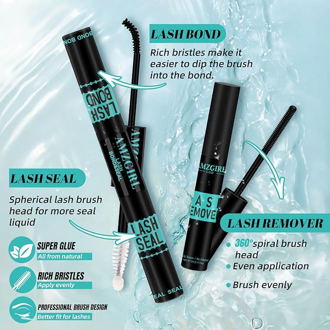 Lash Extension Kit 320Pcs,DIY Individual Lashes Clusters Kit,Lash Bond And Seal,Lash Remover For Eyelashes Extensions,Lash Applicator Tool For False Eyelash Cluster Kit At Home(30D,D-Mix9-16mm Kit)