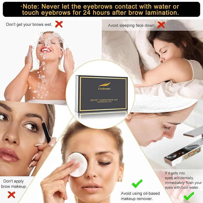 Lookmee 5-in-1 Lash Lift & Eyebrow Lamination Kit - Professional DIY Eyelash Curler & Perm Kit Eyelash Lift Kit &, At-Home Long Lasting Salon Results, Beginner Friendly