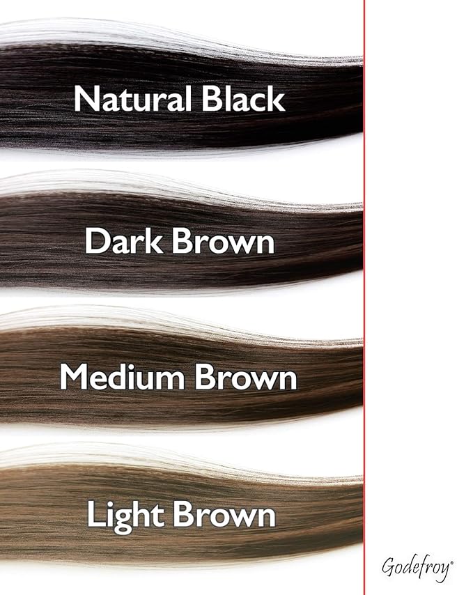Godefroy Hair Color Kit for Spot Coloring, Covers Up Gray Hairs, Natural Black, 4-Application Kit