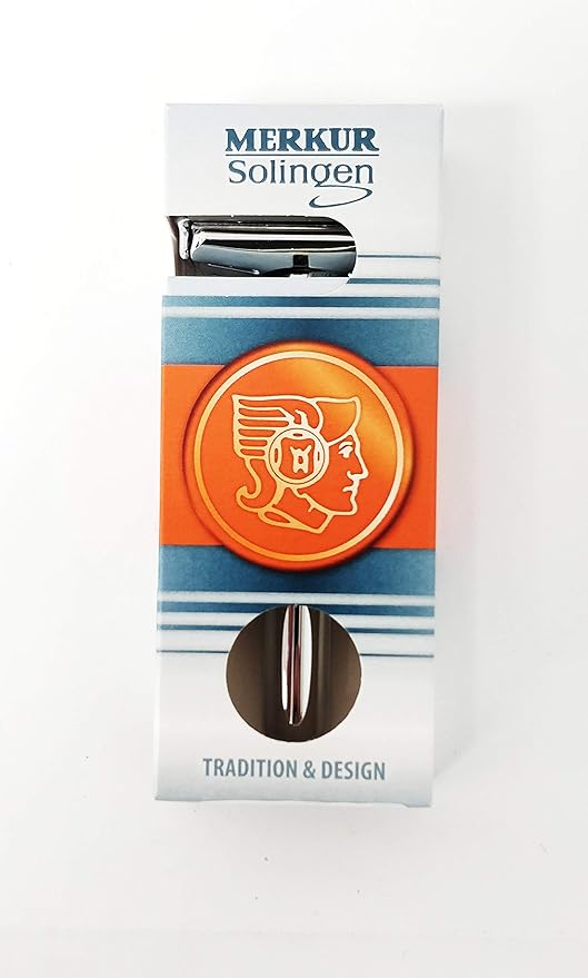 MERKUR FUTUR 701 Adjustable Double Edge Safety Razor - Bright Chrome | Adjustable Razor With Dial | Made in Germany | Plastic-Free | Snap-On Cap Design | Straight Bar